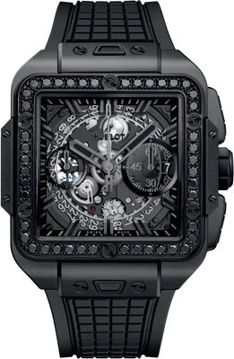 Hublot 821.CX.0140.RX.1200 Square Bang Unico all Black Diamonds