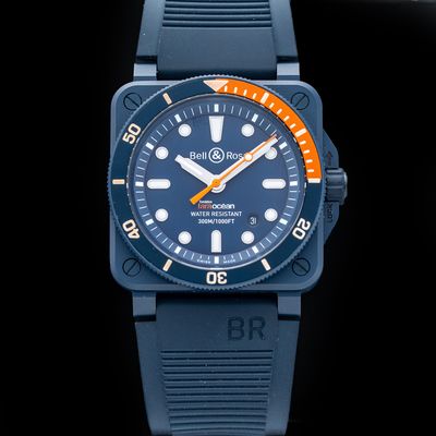 Bell & Ross BR03-92-D-C-10082 Tara Blue Ceramic