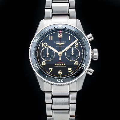 Longines L3.821.1.53.6 Spirit Anthracite Dial on Bracelet