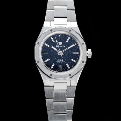 Nivada Grenchen 68018A77 F77 Titanium Dark Blue Aventurine