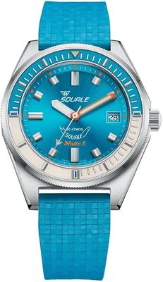 Squale Matic S MATICLBWLB.MRLB Light Blue Rubber