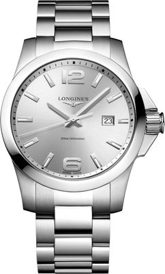 Longines L3.760.4.76.6 Conquest Silver Dial on Bracelet