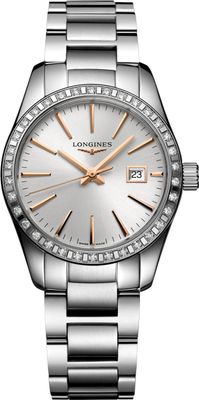 Longines L2.286.0.72.6 Conquest Classic Sunray Silver Dial on Bracelet