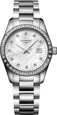 Longines L2.286.0.87.6 Conquest Classic White Mother-of-pearl Dial on Bracelet