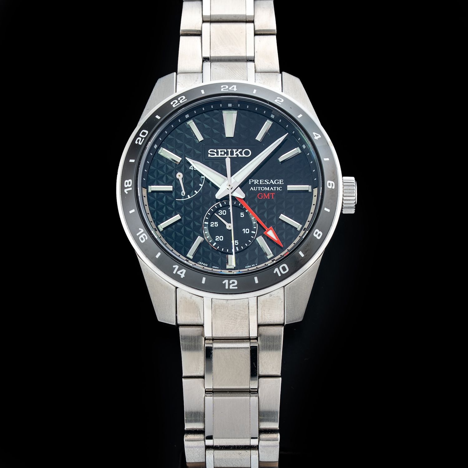 Seiko Presage SPB221 GMT Black Dial - Exquisite Timepieces