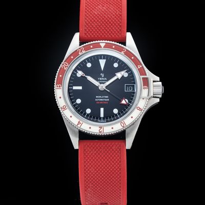 Yema YGMT23B41 Superman 500 GMT Automatic Red & White Bezel