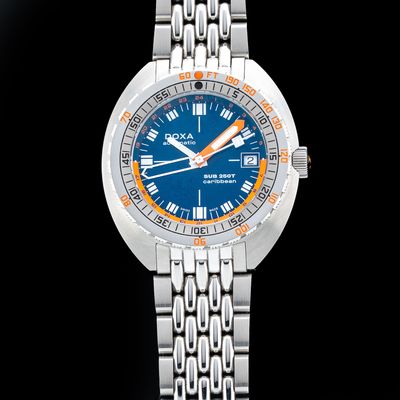 DOXA 855.10.201.10 SUB 250T GMT Caribbean On Stainless Steel Bracelet