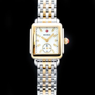 Michele Deco Mid Two-Tone Diamond Dial Watch MWW06V000042