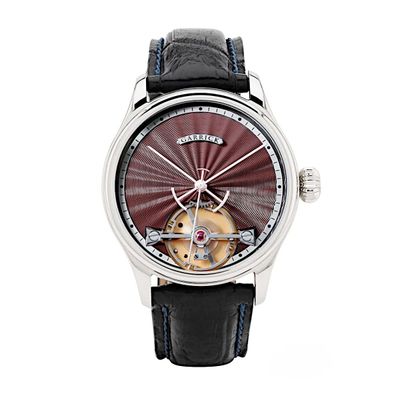 Garrick S2 Deadbeat Seconds Engine Turned Red Dial