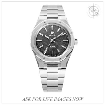 Nivada Grenchen 68016A77 F77 Stainless Steel Meteorite