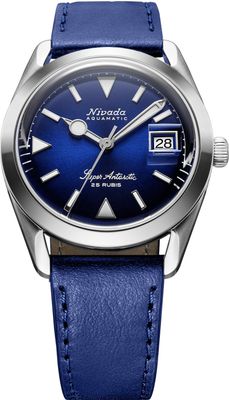 Nivada Grenchen Super Antarctic Blue On Blue Strap 32076A49