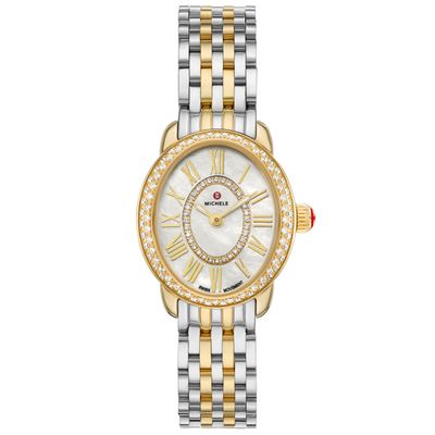 Michele Women's Serein Oval Diamond Two-Tone 18K Gold-Plated Watch, MWW21H000002