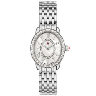 Michele Women's Serein Oval Diamond Stainless Steel Watch, Mww21H000001