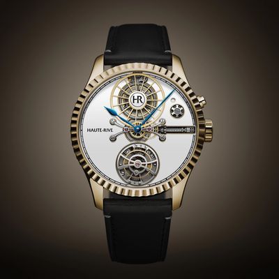 Haute Rive Honoris I Yellow Gold White Dial Fluted Bezel