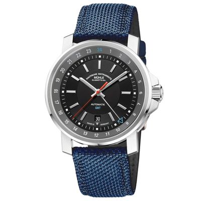Mühle Glashütte 29ER Big GMT On Blue Canvas Strap M1-25-93-CB-I