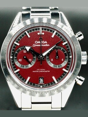 Omega 332.10.41.51.11.001 Speedmaster 57 Coaxial Chronometer Chronograph Red Dial 40.5mm on Bracelet