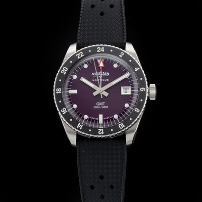 Vulcain 680174A17.BAR200 Skindiver GMT Purple