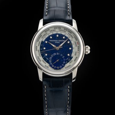 Frederique Constant Classic Worldtimer Lapis Lazuli Limited Edition FC-718LA4H6