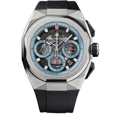 Edouard Koehn Tempus III Ice Blue Skeleton Chronograph EK-CHR10SRIB