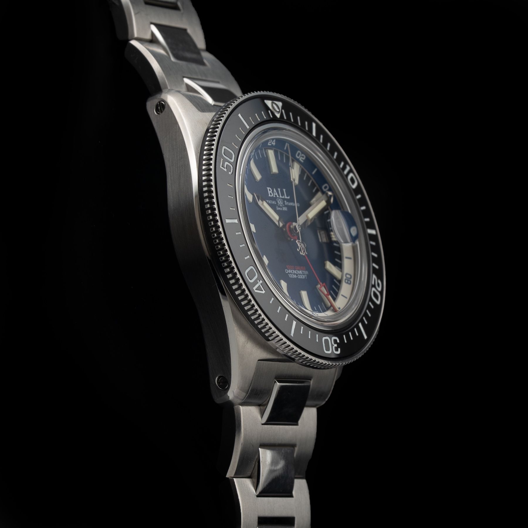 FS: Ball Engineer III Hurricane Hunters 40mm Ceramic Elapsed Time Bezel Blue DG3006C-S1CJ-BE image 2