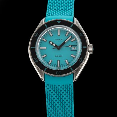 DOXA Sub 200 Aquamarine 799.10.241.25 on Strap