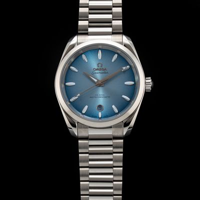 Omega 220.10.38.20.03.004 Seamaster Aqua Terra 150M Co-Axial Master Chronometer 38mm Summer Blue