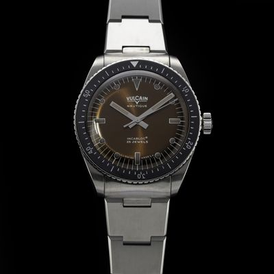 Vulcain 660170A47.BHM286 Skindiver Nautique Brown Dial