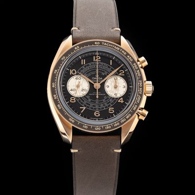 Omega Speedmaster Chronoscope 43mm Bronze Gold on Strap 329.92.43.51.10.001
