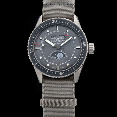 Blancpain Fifty Fathoms Bathyscaphe Complete Calendar Titanium 5054 1210 NAGA