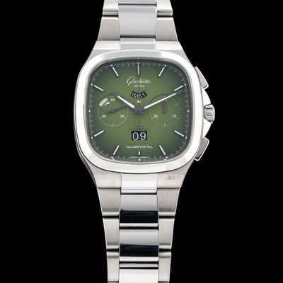 Glashütte Original Seventies Chronograph Panorama Date Fab Green 1-37-02-09-02-70