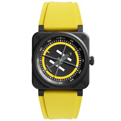 Bell & Ross BR03 Auto Helicopter on Rubber Strap BR03A-HE-CE/SRB
