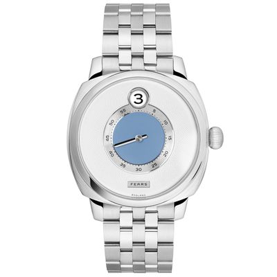 Fears Brunswick 40.5 Jump Hour 'China Blue' on Bracelet