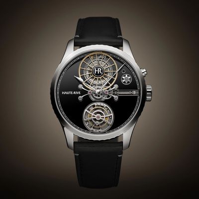 Haute Rive Honoris I Stainless Steel Black Enamel Dial Smooth Bezel