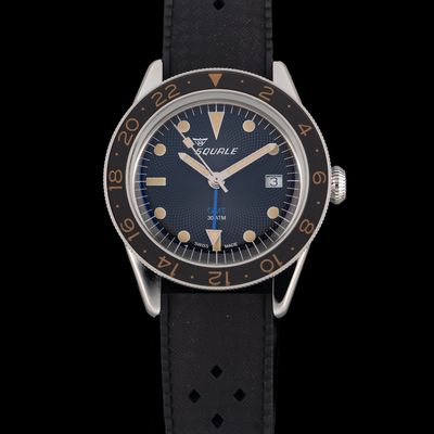 Squale SUB-39 GMT "Blackfin" Black Guilloché U.S. Exclusive