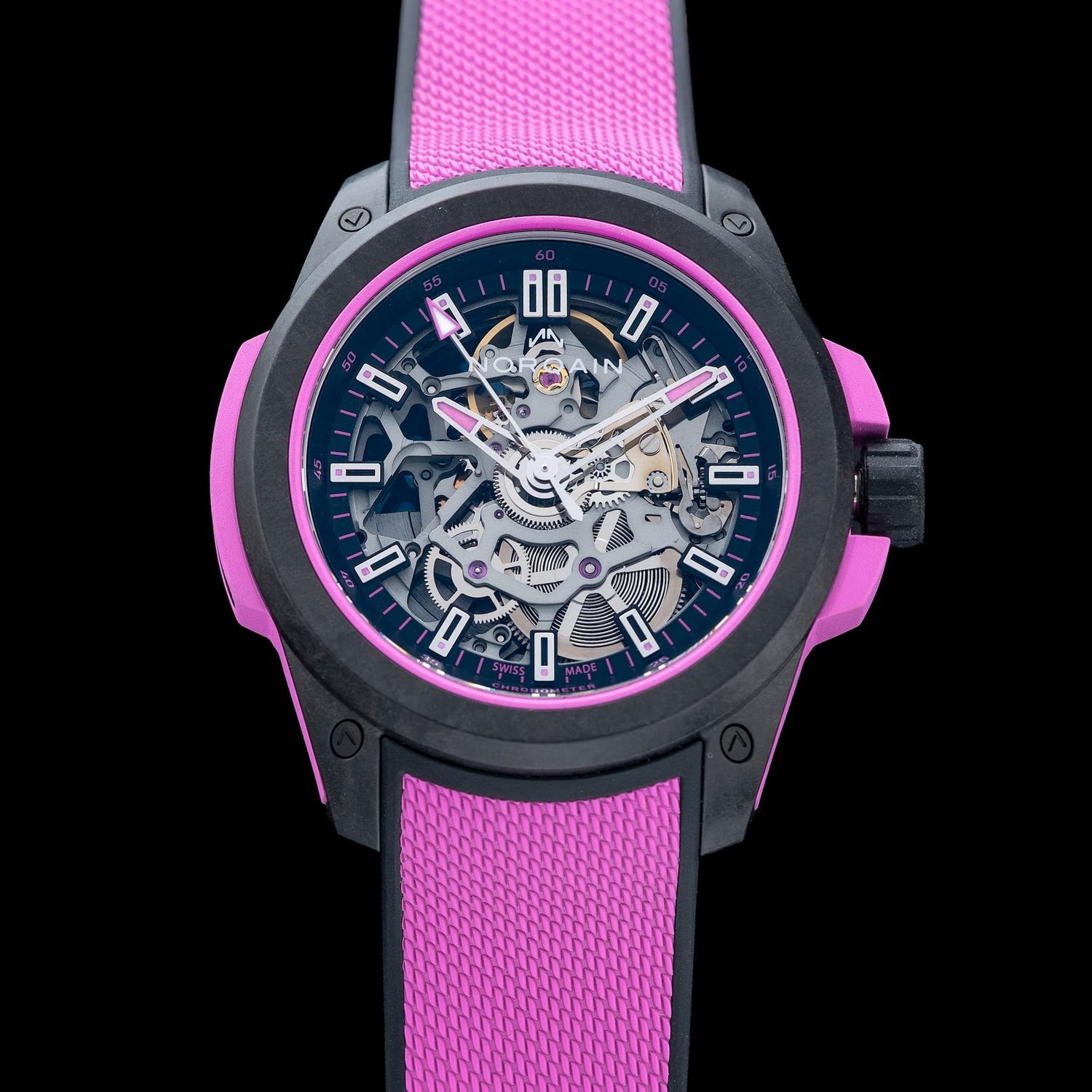 Norqain Independence Wild One Skeleton Hyper Pink Automatic