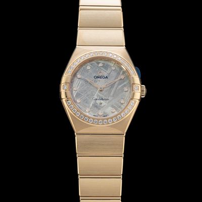 Omega 131.55.28.60.99.006 Constellation Meteorite Dial Gold and Diamonds 28mm