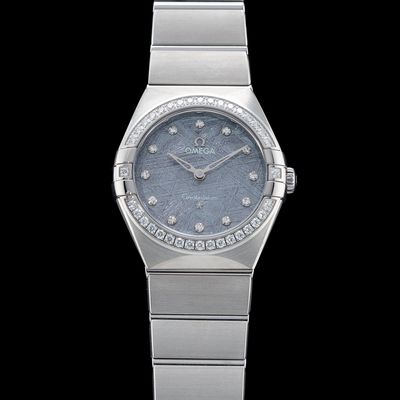 Omega 131.15.28.60.99.001 Constellation Meteorite Dial Steel and Diamonds 28mm