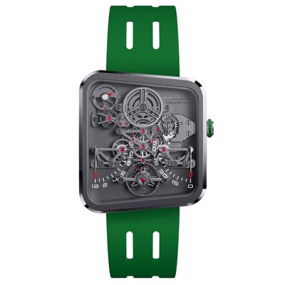 Behrens Ultra-light 20G Gray on Green Fluoroelastomer Strap