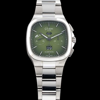 Glashütte Original Seventies Chronograph Panorama Date Fab Green 1-37-02-09-02-70