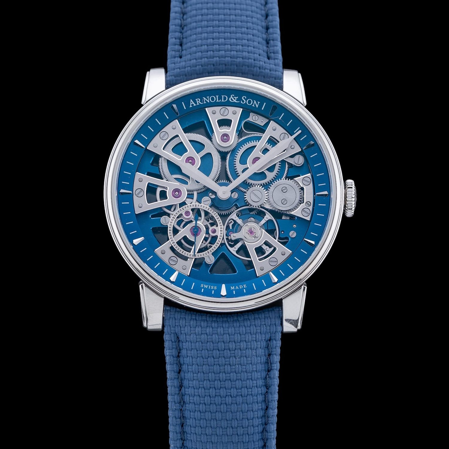 ◆感謝価格◆希少品◆ARNOLD & SON◆腕時計ボックス◆ Arnold & Son Nebula 41.5mm on Strap 1NEAS.U01A.K002S - Exquisite
