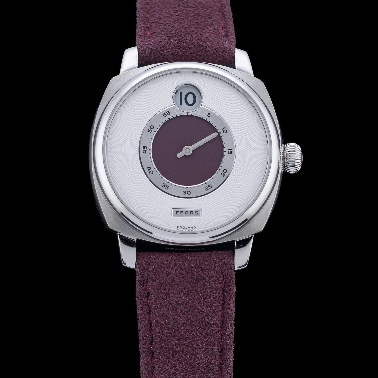 Fears Brunswick 40.5 Jump Hour 'Barleycorn Plum' on Strap BS240
