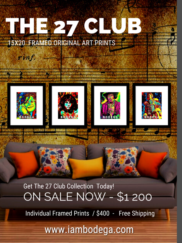 The 27 Club Framed Art Collection.