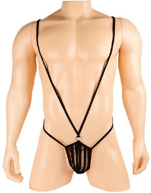 Sheer Mesh Suspender Thong Bodysuit
