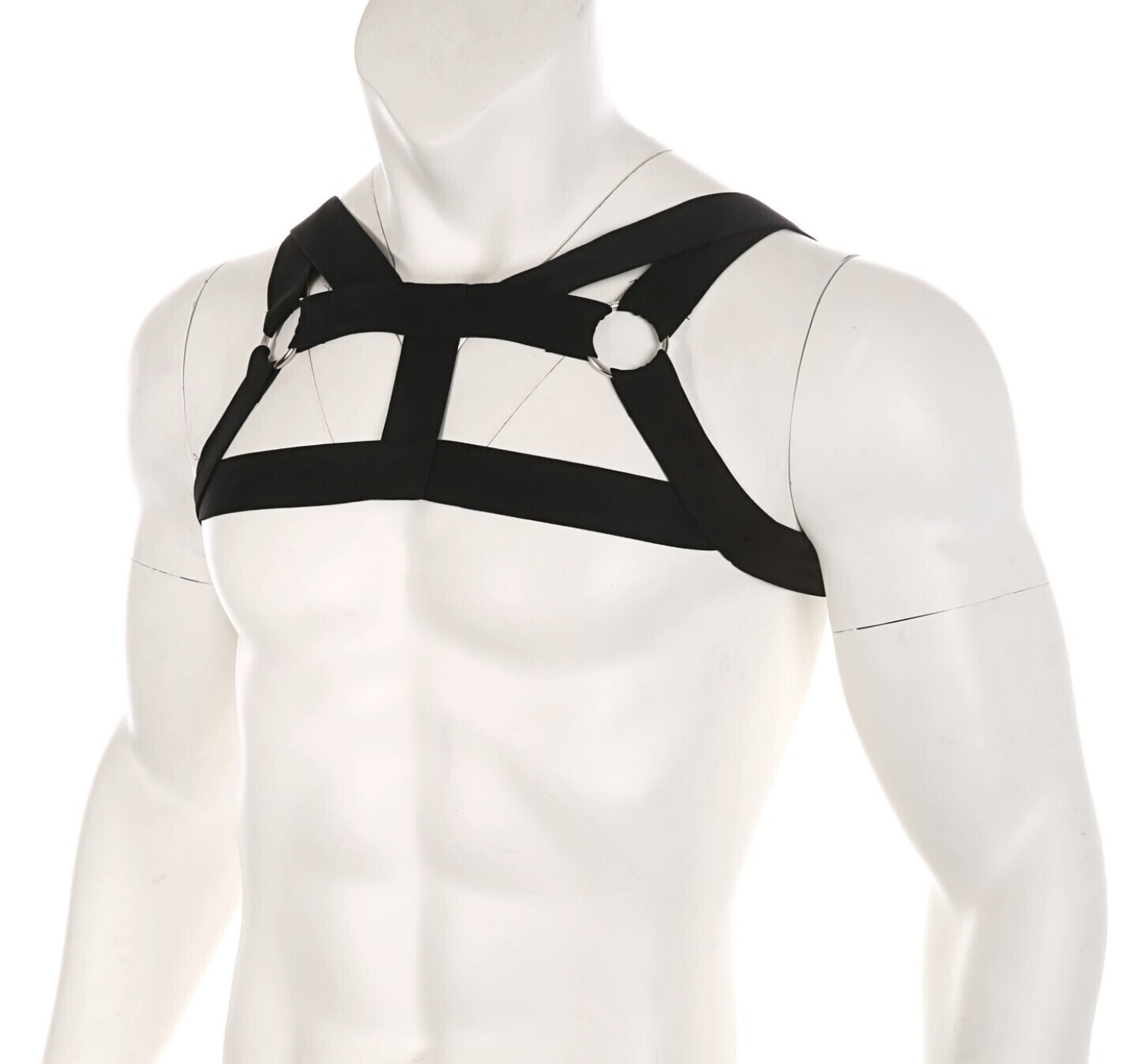 MENMODE Men's Body Chest Harness with Metal Ring