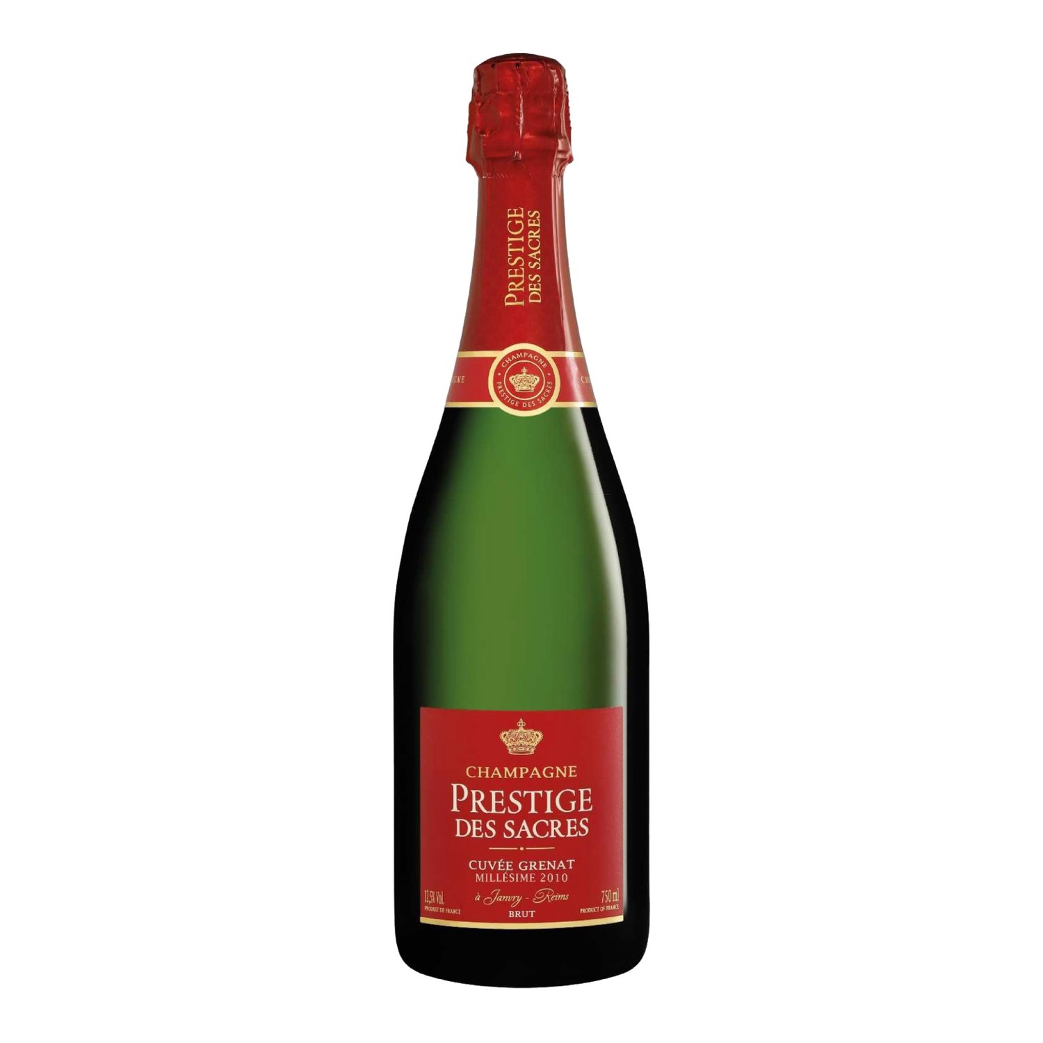 Champagne Prestige des Sacres Cuvée Grenat Millésime 2012