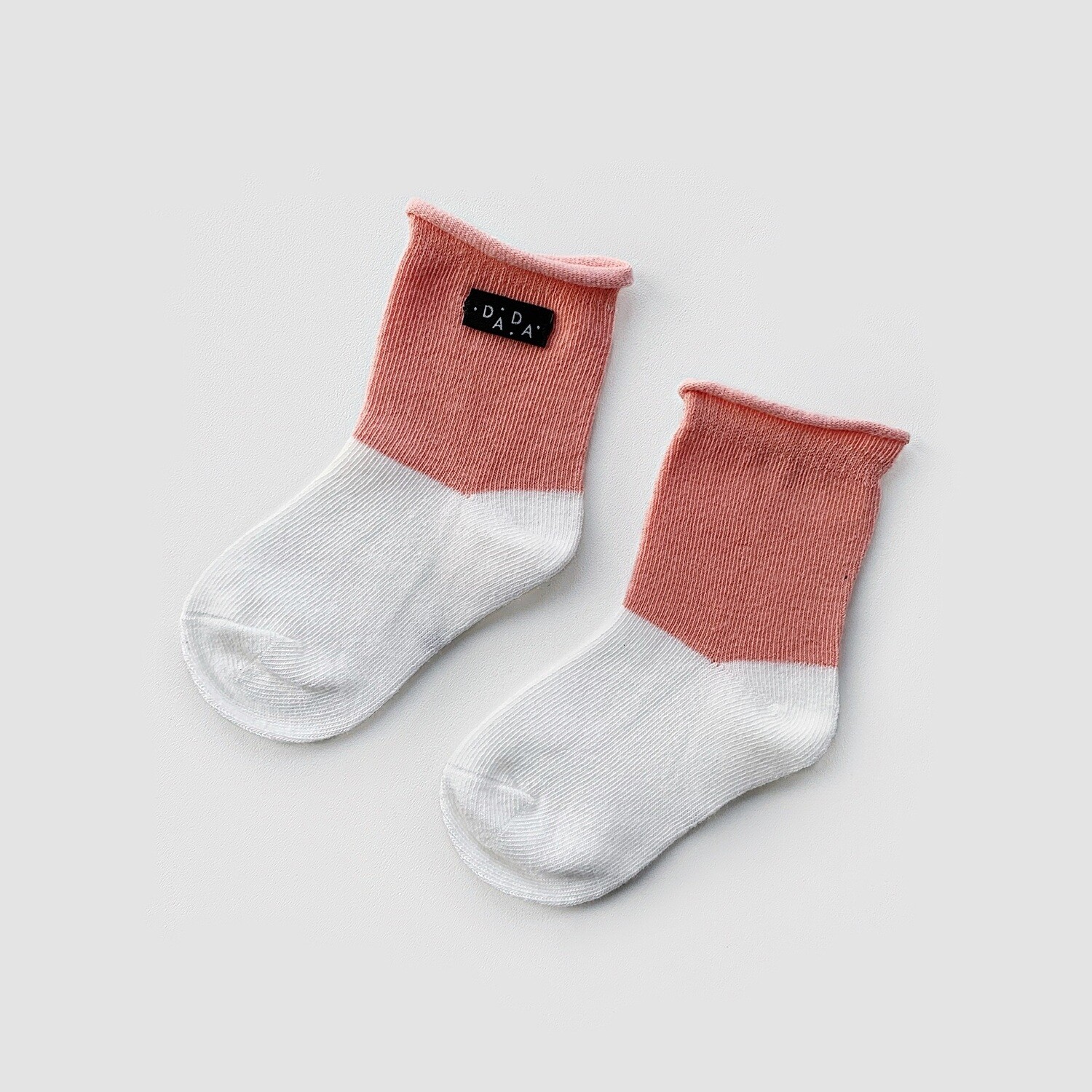 Носки двухцветные White+Pink (белый+розовый)