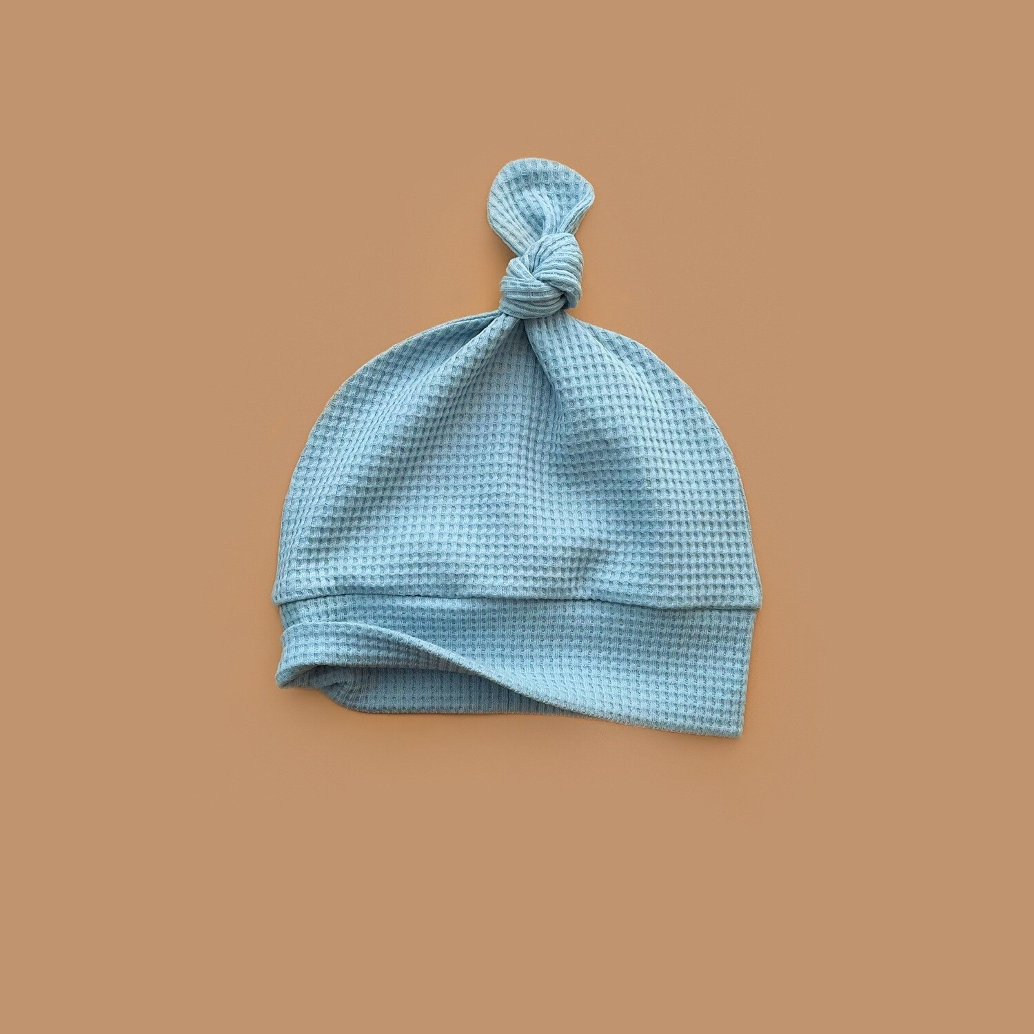 Лёгкая вафельная шапочка (голубая дымка)