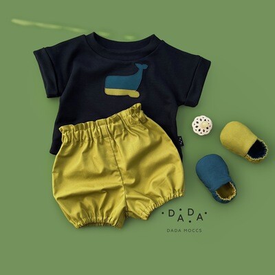 Комплект – футболка SQUARE с аппликацией, блумеры и моксы