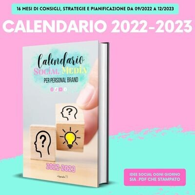 Calendario ispirazionale per i SOCIAL 2022-2023