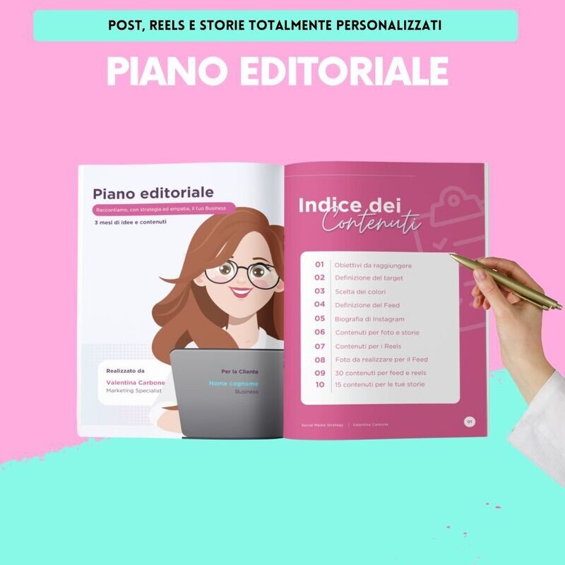 Piano editoriale personalizzato (da pubblicare in autonomia)